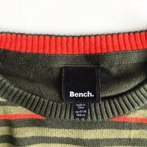Bench stripe light knit crewneck sweater EUC 9-10Y - Picture 3 of 4